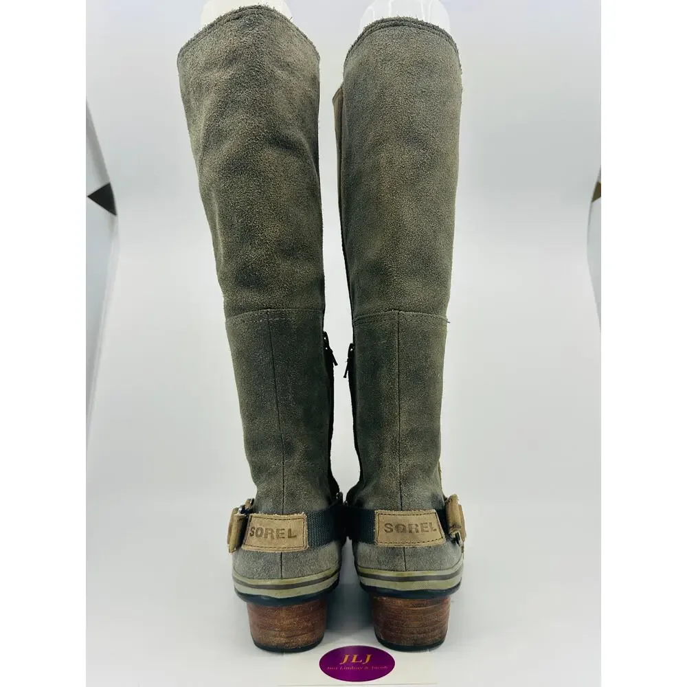 Sorel Womens Slimboot Tall Quarry Waterproof Leather Boots NL2108-008 Size 10